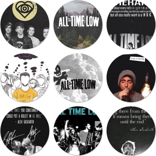 ALL TIME LOW Badge Brooch Pin Accessories For Clothes Backpack Decoration gift 58mm