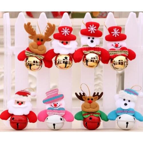 1pc Christmas decorations Christmas tree ornaments Jingle Bell gift Xmas Doll Hanging Ornament