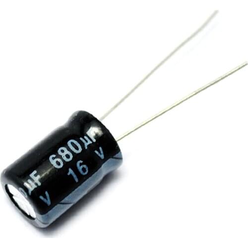 10PCS/LOT Electrolytic Capacitor 16V/680UF 16V 680UF 8*12
