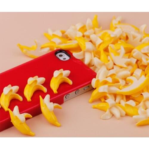 10Pcs/Lot Mini Banana Slime DIY Resin Accesorios Toy Slime Supplies Filler for Clear Fluffy Slime Gift Toy for Children Adult