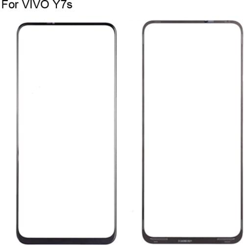 2PCS For VIVO Y7s Front LCD Glass Lens touchscreen For VIVO Y 7s Touch screen Panel Outer Screen Glass without flex VivoY7S