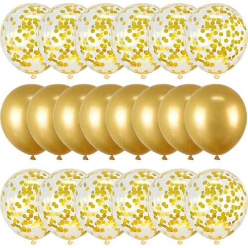 20pcs 12inch Gold Rose Latex Balloons Confetti Balloons Birthday Party Wedding Decor Anniversary Globals Baby Shower Balloon