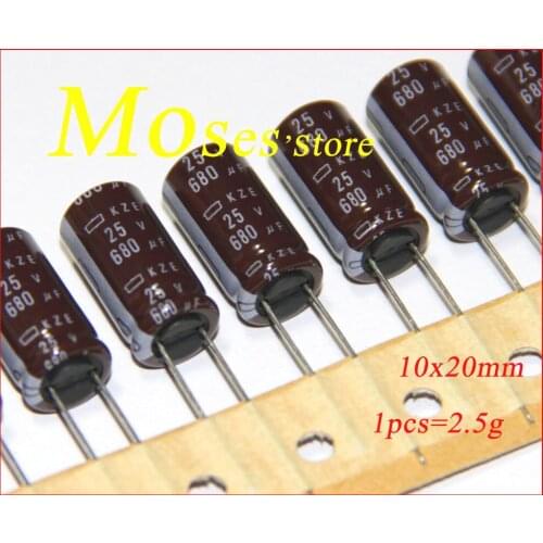 25v 680uf 100% Original new NCC KY KZH KZE Electrolytic Capacitor Radial capacitance 10x20mm