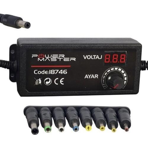 3 Volt - 12 Volt 5 Amp Multi Prong-Set Stepped Adapter