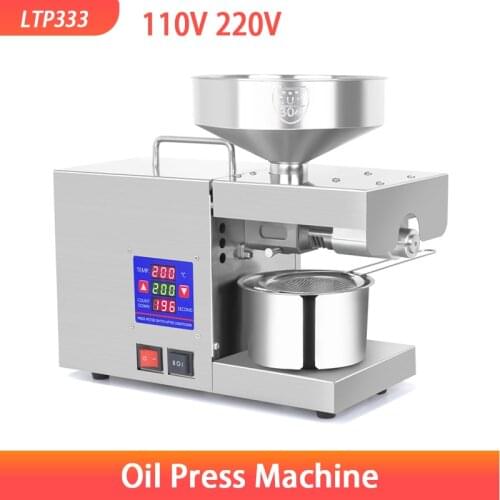 Household Oil Press LTP333 AutomaticFLaxseed Oil Extractor Peanut Stainless Steel Oil Press Cold Press Oil Machine