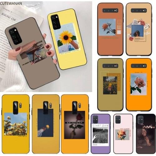 CUTEWANAN Pink Art Floral Phone Case for Samsung S20 plus Ultra S6 S7 edge S8 S9 plus S10 5G lite 2020