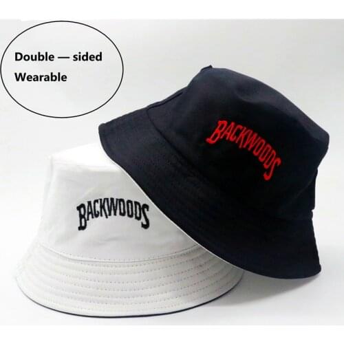 Double Sided Wear Dense Embroidery Backwoods Panama Bucket Hat Men Women Outdoors Street Beach Fisherman Caps Harajuku Style YC2