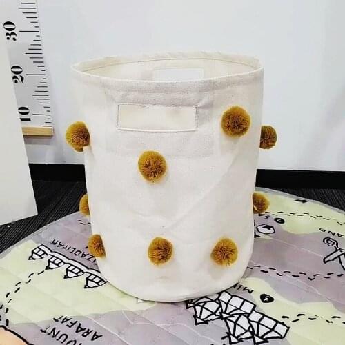 European Portable Canvas Hand-made Fur Ball Waterproof Toy Storages Organization Desktop Finishing Sundries Storage Baskets