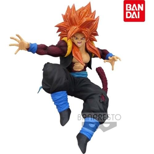Bandai Dragon Ball Anime Figure Dragon Ball Super Hero 9th Anniversary Super Saiyan 4 Gogeta Genuine Model Collection Decoration