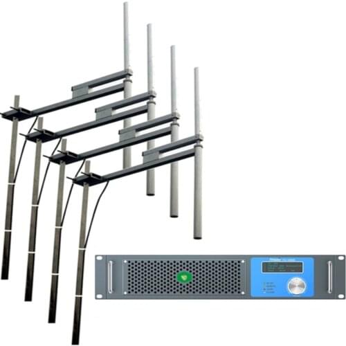 FMUSER DSP 1000W FM Radio Transmitter + 4-Bay Dipole Antenna + 30M Coaxial Cable Complete KIT