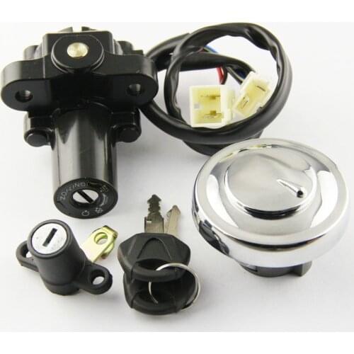 Motorcycle Seat Lock Key Set Fuel Gas Cap Kit Ignition Switch For Honda CH125 Spacy 1984-1996 35010-KV8-680 High Quality Parts