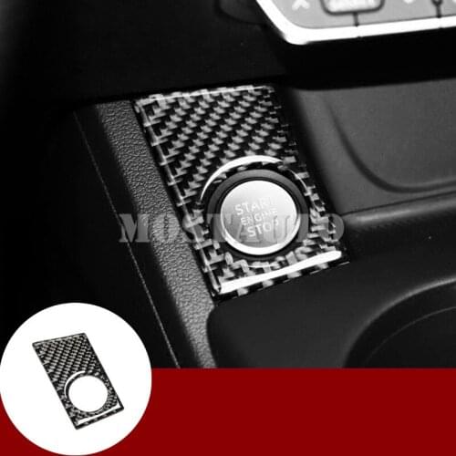 For Audi A5 S5 Carbon Fiber Console Engine Start Stop Button Cover 2017-2020 1pcs Car Accessories Interior Car Decor Car Trim