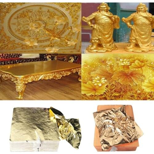 14x14cm Gold Foil Sheets Art Craft Design Paper Gilding Imitation Gold Sliver Copper Foil Papers Leaf Leaves Sheets Craft Paper