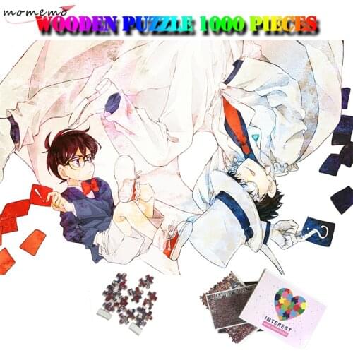 MOMEMO Detective Conan Puzzle 1000 Pieces Cartoon Anime Jigsaw Puzzle for Adults Iq Wooden Puzzle Toys Puzzles for Kids Gifts