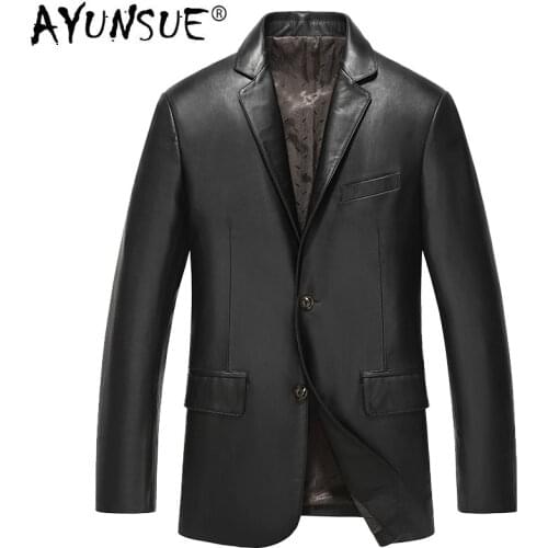AYUNSUE Genuine Leather Jacket Men Spring Autumn Real Sheepskin Coat Blazer Leather Jackets and Coats 2020 61Z6609 KJ2413