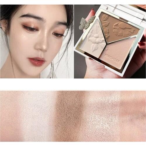 NEW 3D Bronzer Highlighter For Face Makeup Highlight PowderTexture Contour Makeup Highlighter Bronzer