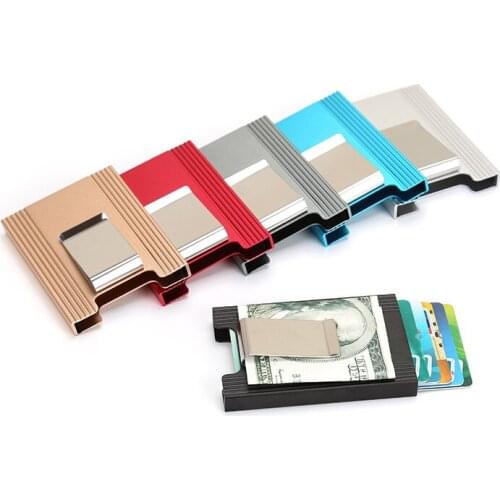 New Porte Carte Business ID Credit Metal Card Holder Wallets Pocket Case Bank Credit Card Package Case Metal Card Box Aluminium