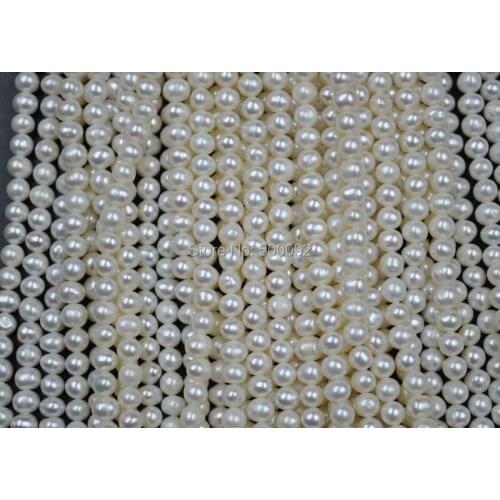 Wholesale 10 strands 5-5.5mm white freshwater pearl strands
