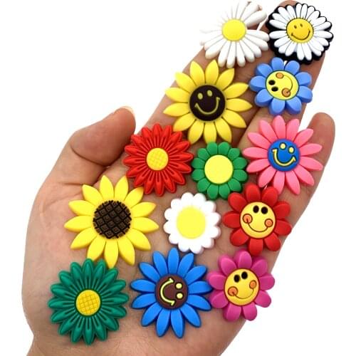 Wholesale Mix 50PCS Plant Sunflower Icon Accessories Flat Back For DIY Scrapbook Phone Case Jewelry Making Components