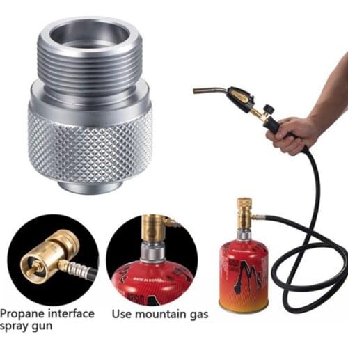 Outdoor Camping Stove LPG Braze Camping Gas Converter Lindal Valve Canister to Green Propane Tank MAPP Gas Adapter