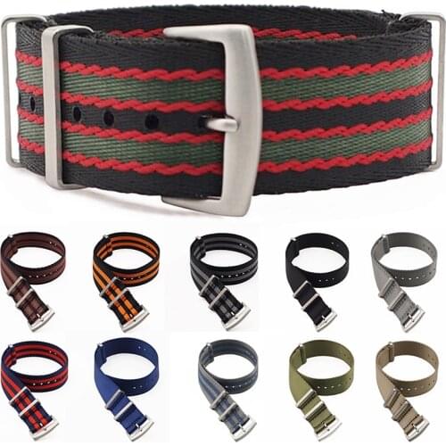 Premium Quality Nato Strap 20mm 22mm Watchband Replacement James Bond 007 Military Accessories Seatbelt Nylon