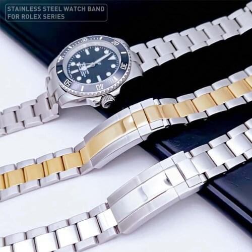 Watchbands For Rolex Strap SUBMARINER DAYTONA GMT Yacht-Master Watch Accessories Stainless Steel Watch Band Watch Bracelet Chain