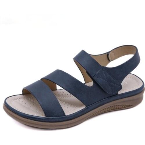 2020 Summer shoes women retro womens beach sandals round head slope comfortable lightweight sandals womens casual shoes