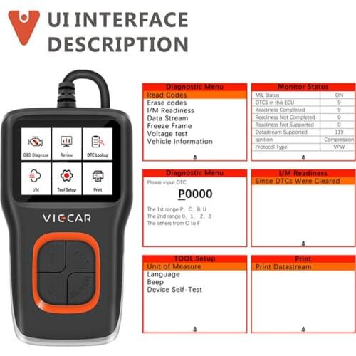 Viecar VP101 Car Code Reader For BMW For VW For Opel Diagnostic Automotive scan Auto Tool PK CR3001 ELM327 V1.5
