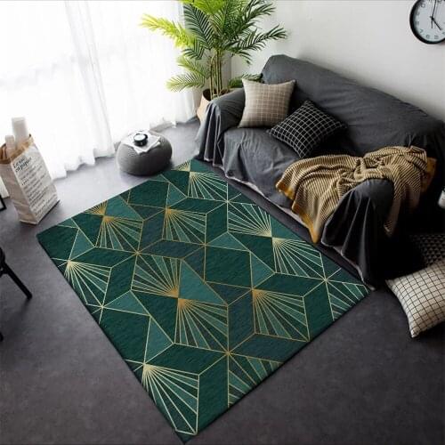 Modern Green Large Area Rugs Living Room table Bedroom Decor Carpet Rectangular Entrance Doormat Kitchen Non-Slip Floor Mats