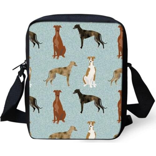 Handbags Women Cute Greyhound Printing Crossbody Bags Ladies Shoulder Messenger Bag for Girls Mini Kindergarten Bags