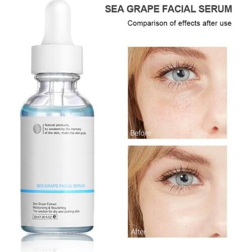 Sea Grape Face Serum Refreshing Texture Cleaner Anti-Aging Moisturizing Shrink Pore Oil Control Essence Wash Face Skin Care