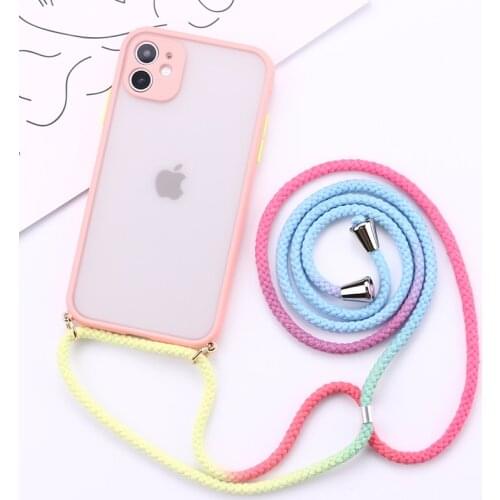 Camera Protection Phone Case Crossbody Necklace Cord Lanyards Rope For iPhone 6 7 8 Plus X XR XS 11 Pro Max SE Shockproof Cover