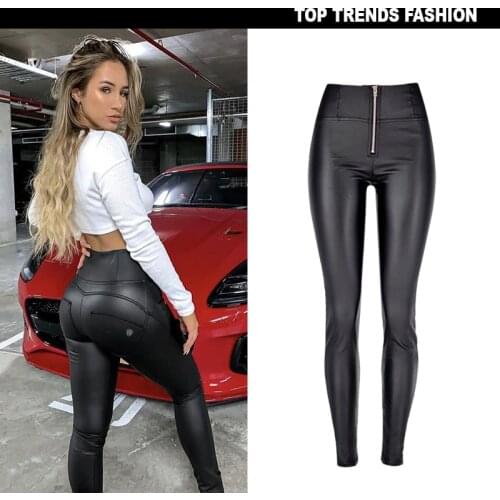 Women Peach hip PU Fitness Classic Jeans Legging Exercise Trousers Pencil Pants Jeggings Pants High Waist Stretch Push up Jeans