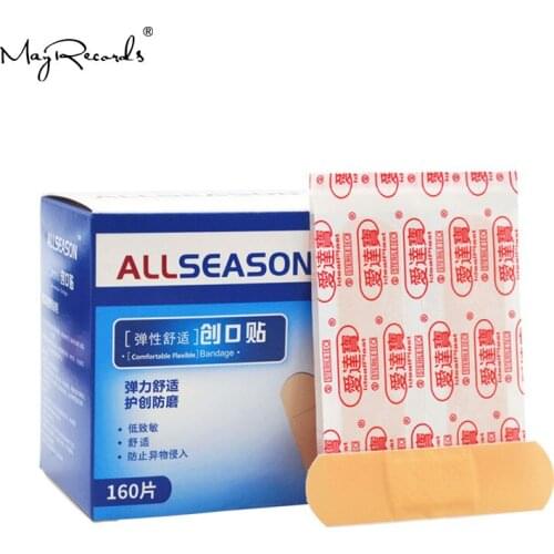 Free Shipping 160PCs/Box Waterproof Breathable Antibacterial Band Aid Super Thin Soft Bandages Anti-scratch Hemostatic First Aid