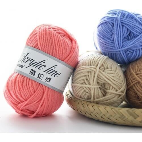 50g Crochet Yarn Acrylic Knitting Yarn Soft Warm Baby Yarn for Hand Knitting Eco-friendly Fiber Cashmere Worsted Wool Yarns