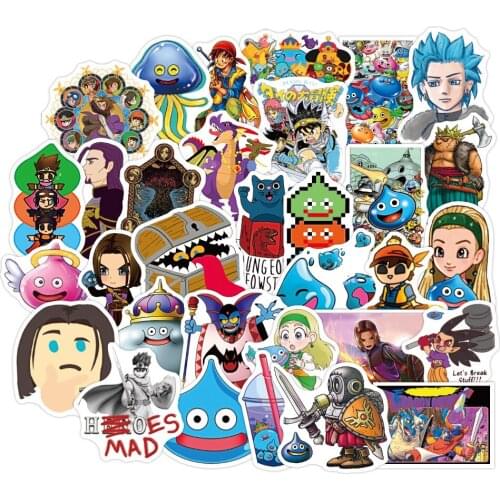 50Pcs Japanese Classic Games Dragon Quest Stickers For Refrigerator Suitcase Scrapbook Graffiti Toy Stickers