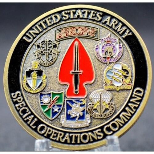 U.S. Army Airborne Sine Pari Special Operations Cpmmand Challenge Coins Collection Commemorative Coin Gift