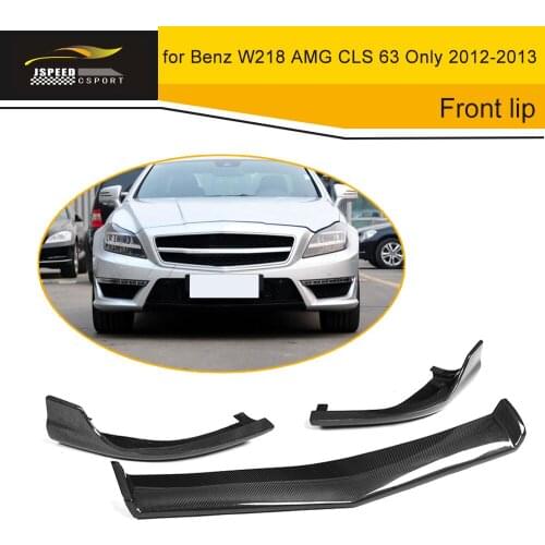 Car Styling Carbon Fiber Racing Front Lip Spoiler Splitter for Benz W218 AMG CLS 63 Only 2012-2013
