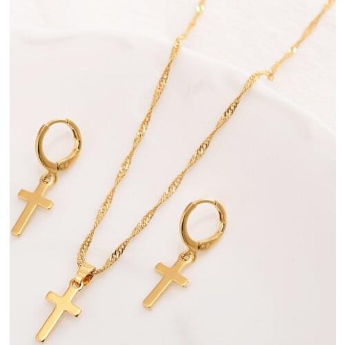 Bangrui Fashion Gold Smooth Pendant Necklace Earrings For Women Men Vintage Chain Jewelry Long Necklaces Accessories