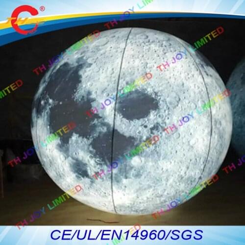 Free air shipping+free blower,outdoor event night decoration white led lighting giant inflatable moon globe ball balloon