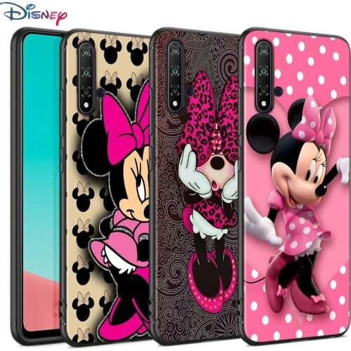 Black Soft Cover Minnie Mouse For Huawei Nova 8 7 6 SE 5T 7i 5i 5Z 5 4 4E 3 3i 3E 2i Pro Phone Case