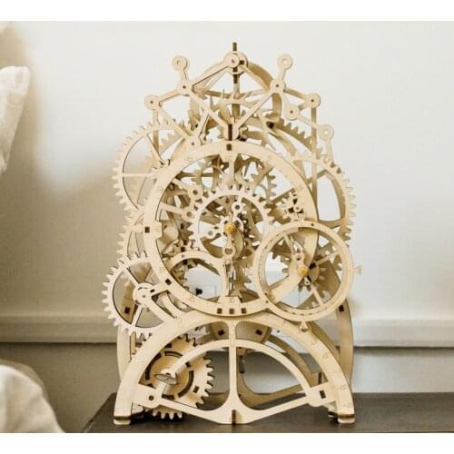 DIY handmade assembled mechanical model wooden perpetual calendar puzzle toy creative birthday gift