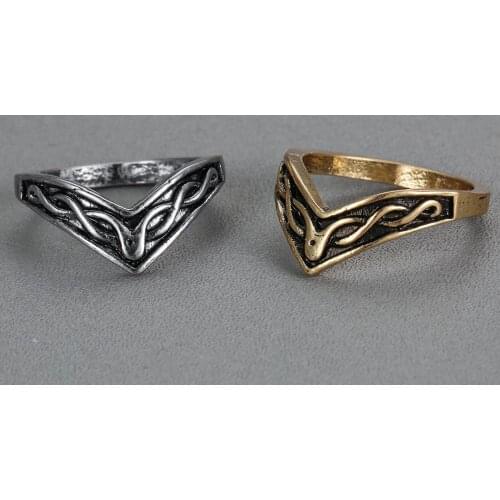 Midi Thumb Ring V Band Plain Ring for Women Men Unisex 8mm Jewelry Crisscross Braid Oxidized Style Boys