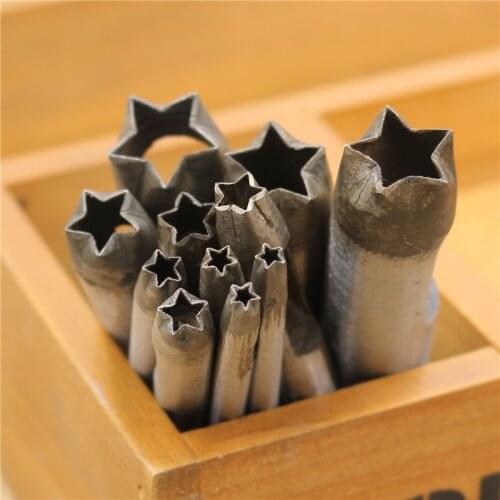 Leather craft Steel Five-pointed star Tool classic stars punch for Leather Plastic Wood Belt Hole flower punch Leathercraft DGwx