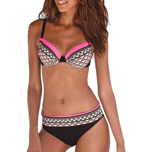 Print Bikini Swimwear Women Low Waist Swimsuit 2021 Brazilian Bikini Push Up Bathing Suit Female Summer Beachwear Biquini #T4G