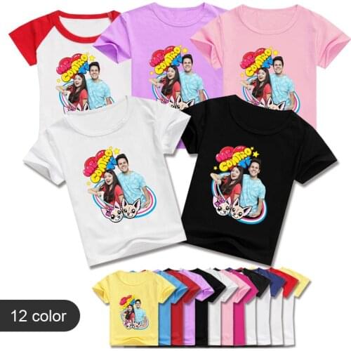 Summer Cotton Cartoon Me Contro Te Girls Tops Fashion Clothes Kids Shirts Baby Boys Short Sleeve T Shirts Children Clothing Tees
