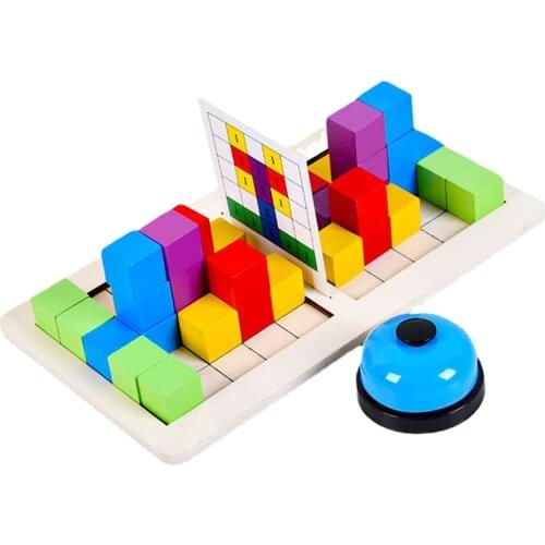 Montessori Baby Double Against Blocks Early Education Building Block Parent-child Logical Colorful Toy Age 3