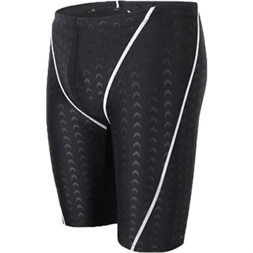 Men Sharkskin Swimming Jammer Trunk Breathable Racing Training Swimwear ASD88