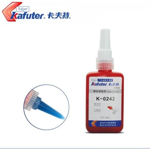 Genuine Kafuter K-0242 50g Liquid Glue Blue Anaerobic Adhesive Sealant Fast Curing Screw Glue Thread Locking Agent