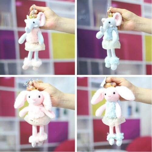 New Stylish cute Pendant 20cm plush rabbit Elephant soft stuffed soft pretty Exquisite toy Soothing doll good quality kids gift